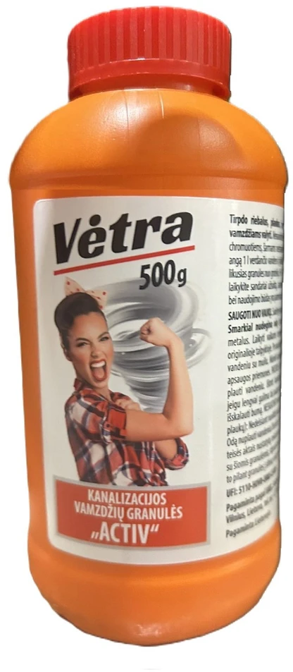 Kanalizacijos vamzdžių valiklis Vėtra, 500g