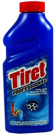 Kanalizacijos vamzdžių valiklis TIRET Turbo, 500 ml