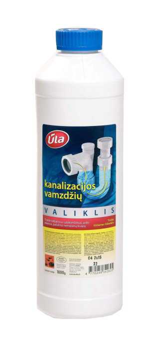 Kanalizacijos vamzdžių valiklis Ūla, skystas, 1l