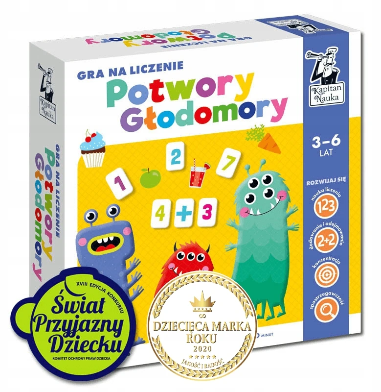 Kapitan Nauka Counting game Hungry Monsters 3-6 metai GR0538