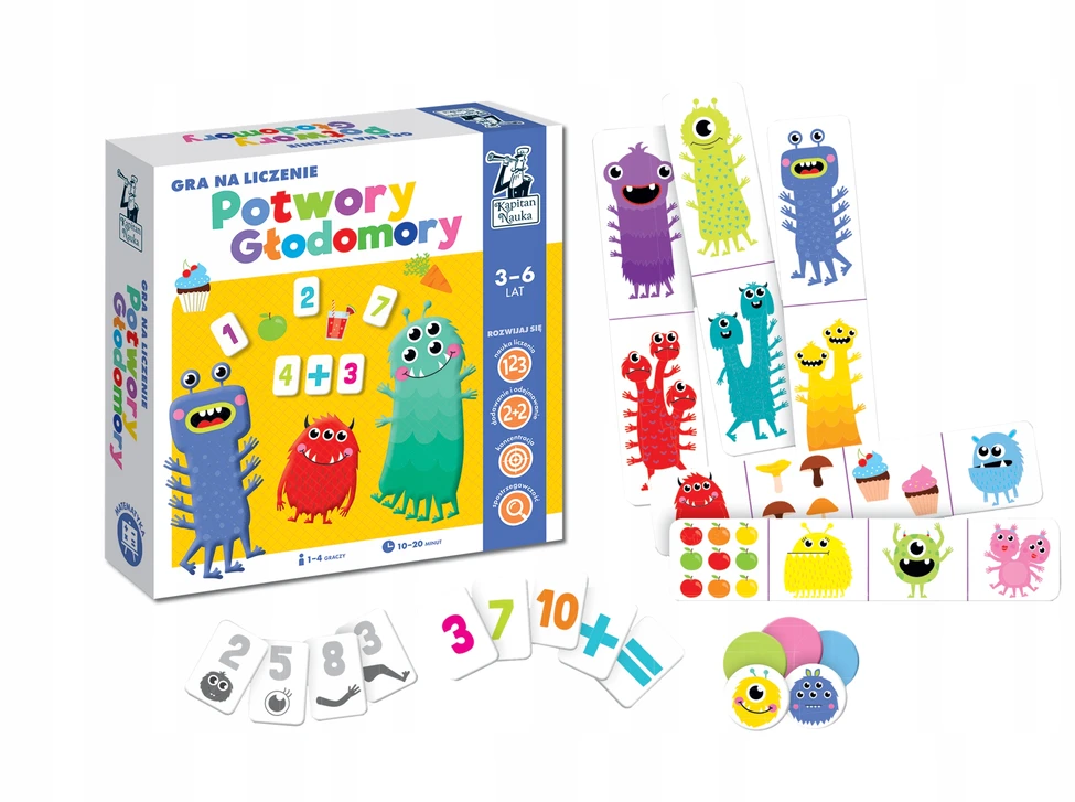 Kapitan Nauka Counting game Hungry Monsters 3-6 metai GR0538