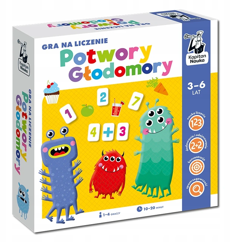 Kapitan Nauka Counting game Hungry Monsters 3-6 metai GR0538