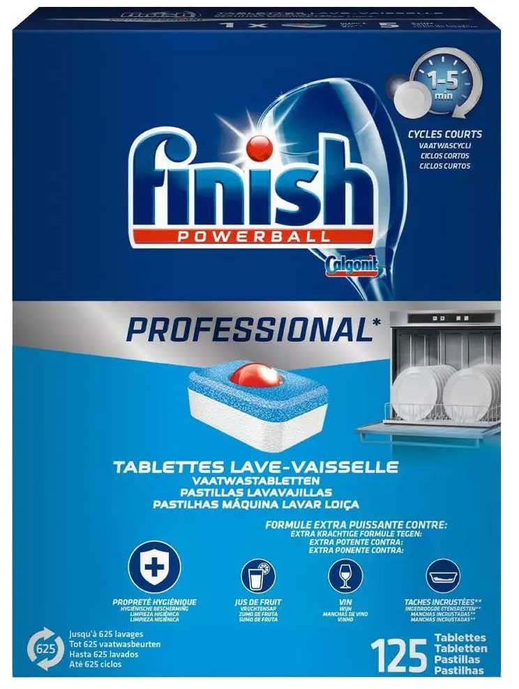 Indaplovių tabletės Finish Professional, 125 vnt.
