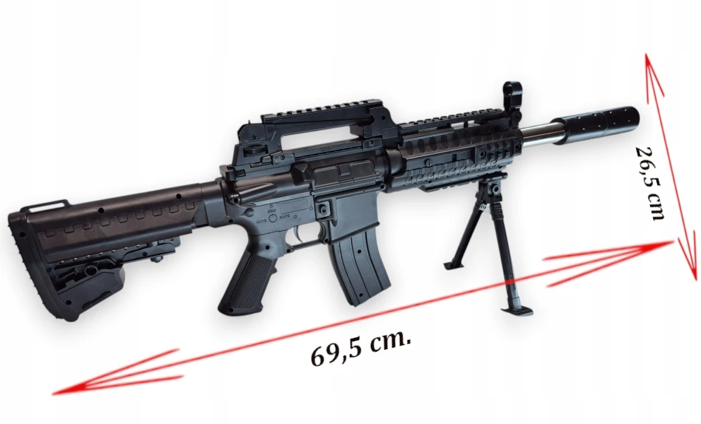 KARABIN M4A1 AMERYKAŃSKI na kulki replika, SNAJPERKA ASG + LASER + TARCZE