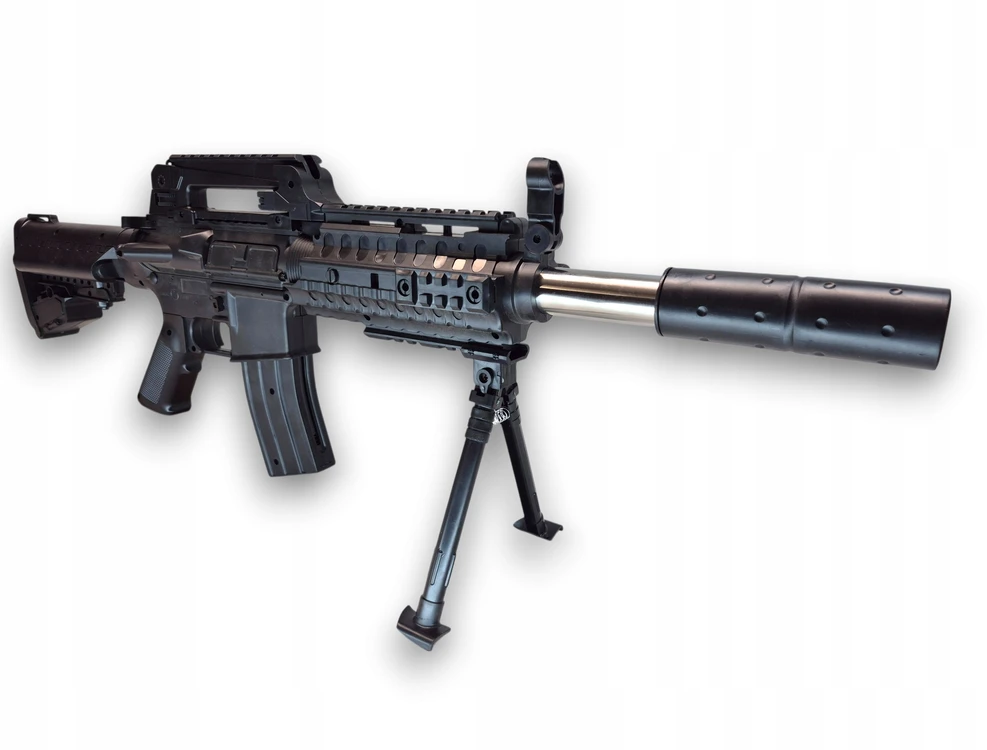 KARABIN M4A1 AMERYKAŃSKI na kulki replika, SNAJPERKA ASG + LASER + TARCZE