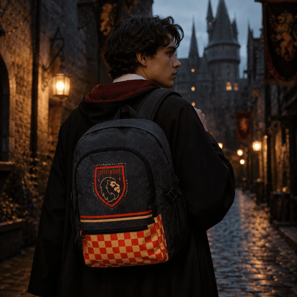Karactermania Harry Potter Gryffindor dviejų skyrių mokyklinė kuprinė