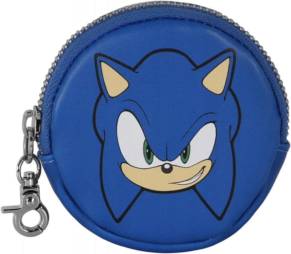 Karactermania PORTMONETKA SONIC FACE OKRĄGŁA, WYMIARY: 8.7CM X 8.7CM X 2.3CM