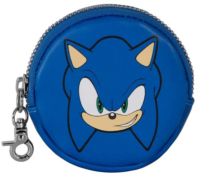 Karactermania PORTMONETKA SONIC FACE OKRĄGŁA, WYMIARY: 8.7CM X 8.7CM X 2.3CM