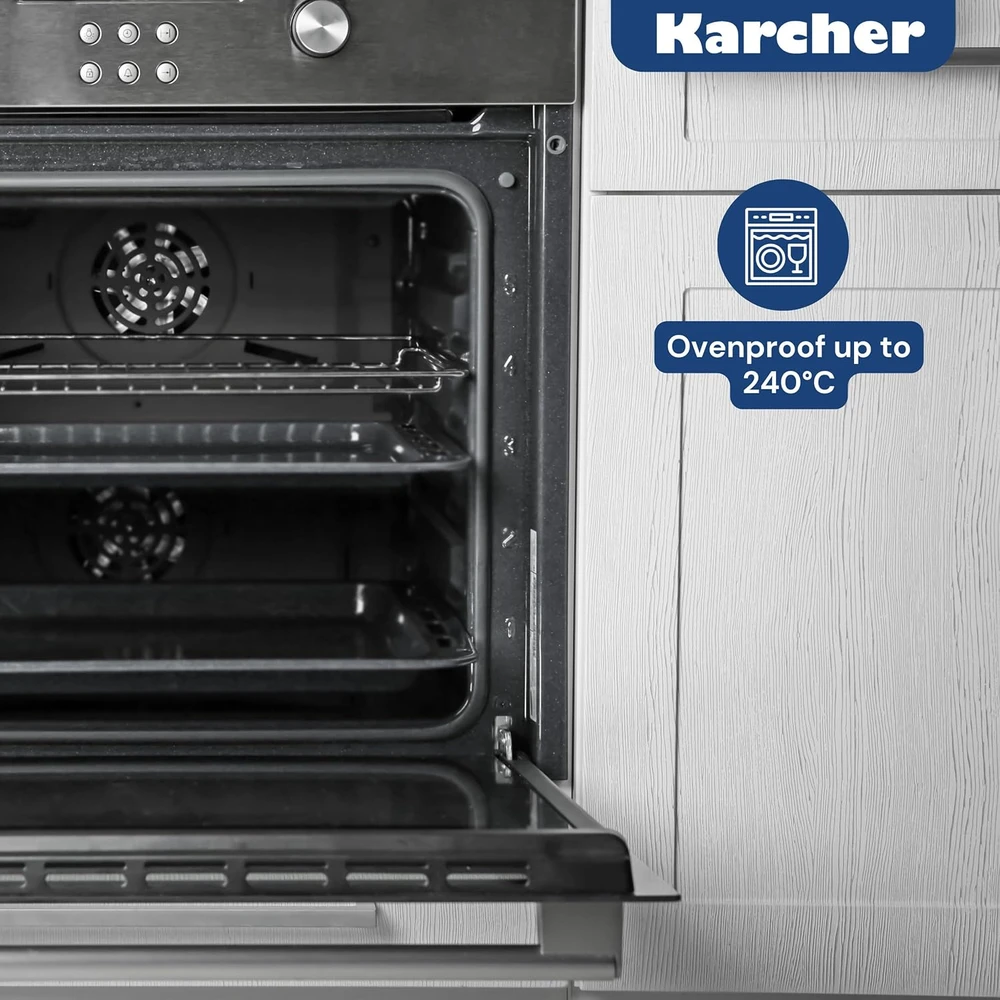 Karcher aliuminio keptuvė 8 7l su nepridegančia danga, juoda