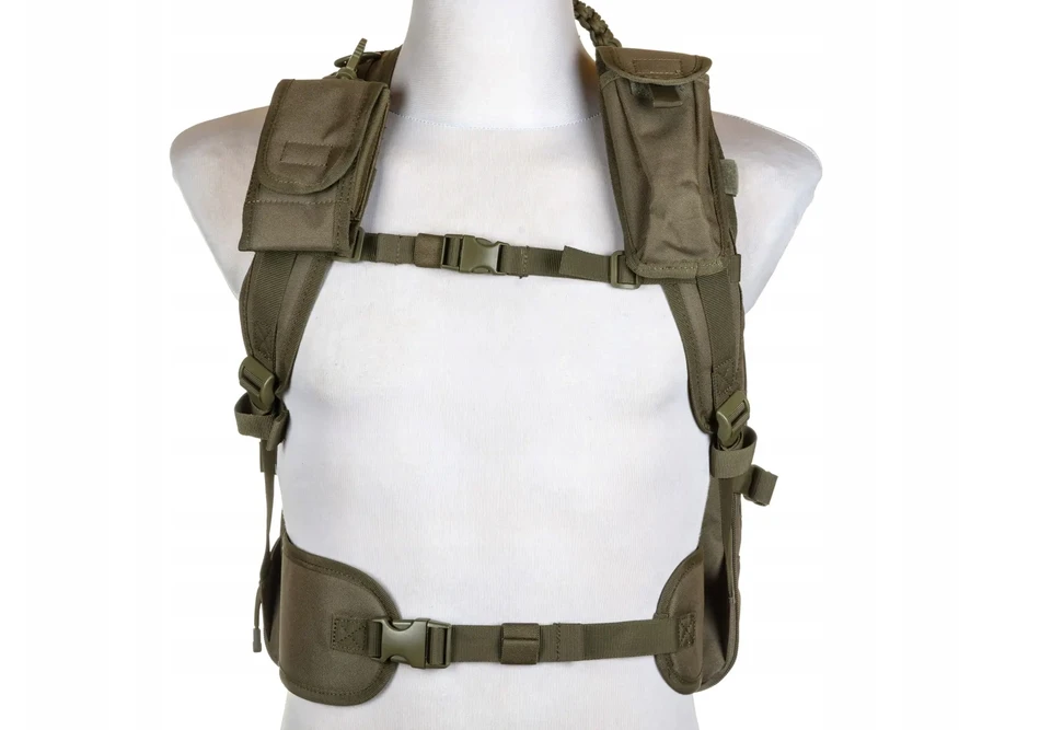 Karinė kuprinė Specna Arms Tactical 30L – CORUND™ 500D, MOLLE, 3 skyriai, Olive