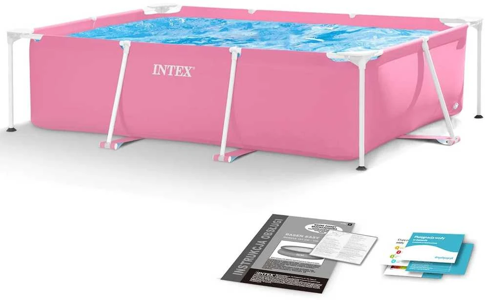 Didelis stačiakampio formos rėmo sodo baseinas 220 x 150 cm INTEX 28266