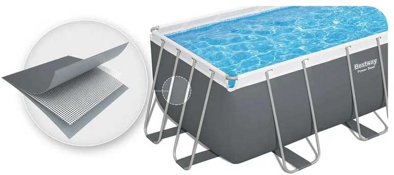 Stovas prie baseino 412 cm x 201 cm x 122 cm POWER STEEL BESTWAY