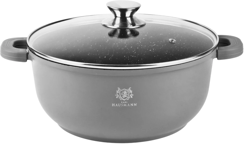 Karl Hausmann DIDELIS PUODAS 6,5L INDUKCINIS DUJINIS MARMURINIS PUODAS ORKAITĖS PUDELIAMS
