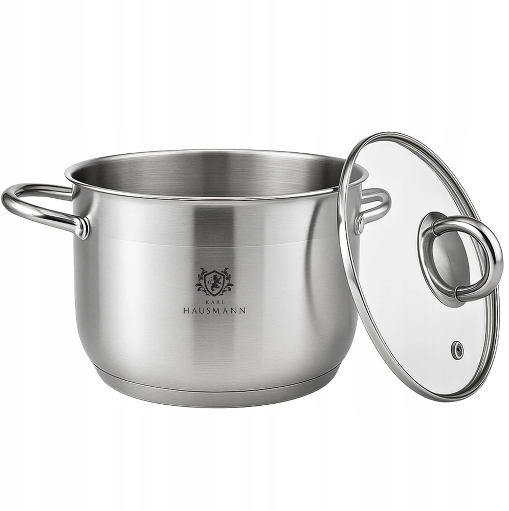 Karl Hausmann INDUKCINĖS DUJINĖS 1,3L 14cm nerūdijančio plieno indukcinis PUODAS SU DANGČIAIS