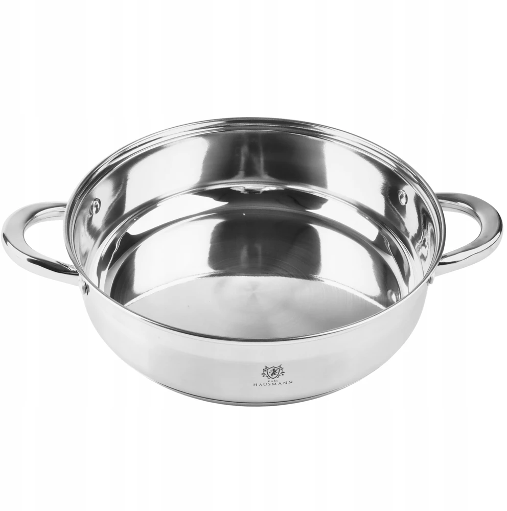Karl Hausmann INDUKCINĖS DUJINĖS 5,2L 28cm nerūdijančio plieno indukcinis PUODAS SU MAŽAI KIETUS DANGIU