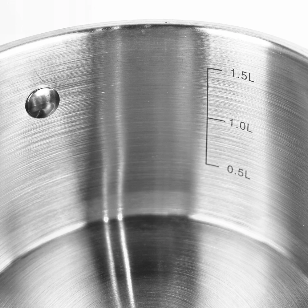 Karl Hausmann INDUKCINĖS DUJINĖS NERŪDIJANTOJO PLIENO 1,9L 16cm SU DANČIU MAŽAS PUODAS