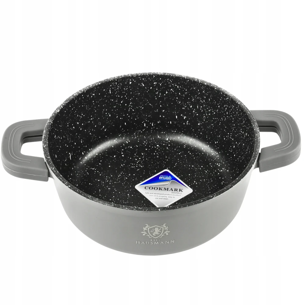 Karl Hausmann INDUKCINIS DUJINIS GRANITINIS PUODAS 2,3L 20cm SU DANGIU MAŽAS PUODAS PILKAS