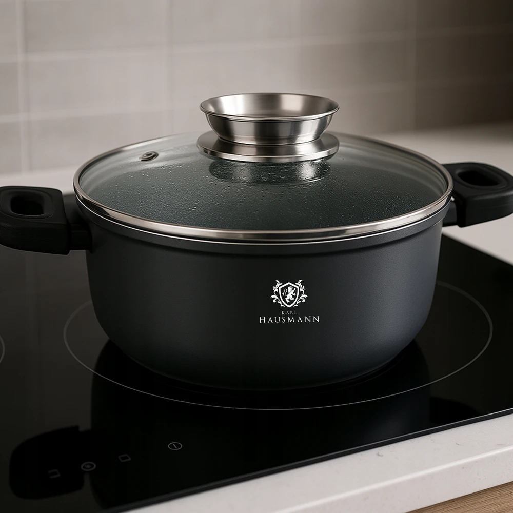 Karl Hausmann INDUKCINIS PUODAS GOOO gaminimo aparatas 4.5L INDUKCINIAI PUODAI ALIUMINIO DUJŲ DIDELIAI