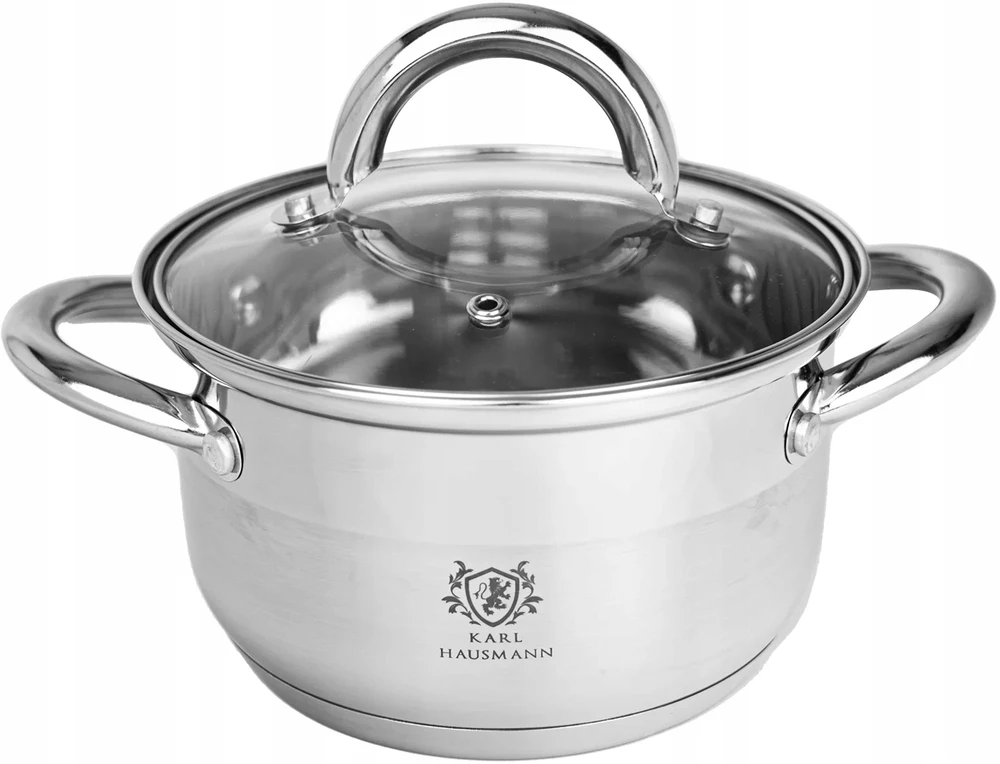KARL HAUSMANN - Puodas - INDUKCIJA dujoms + dangtis - plieno - Ø 14 1,3 L