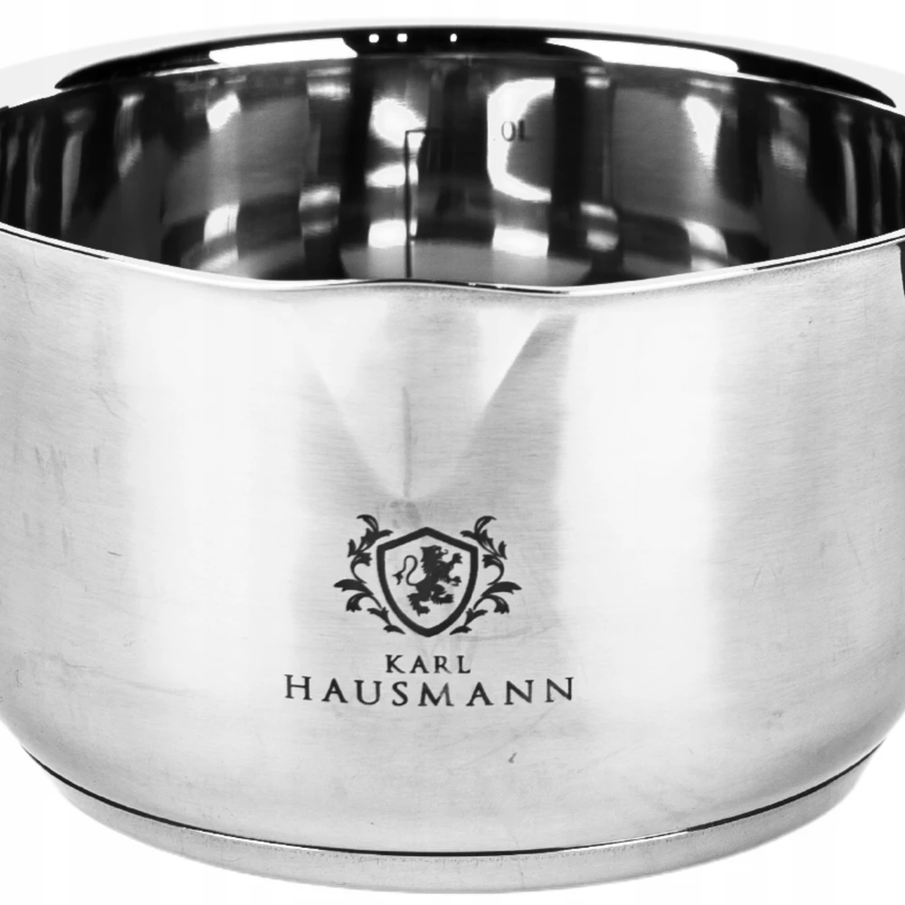 Karl Hausmann PUODAS, PLIENINIS PADAŽAS, 1L, RANKENĖ, DUJOS, INDUKCINĖ, NERŪDijantis PLIENAS 18/0