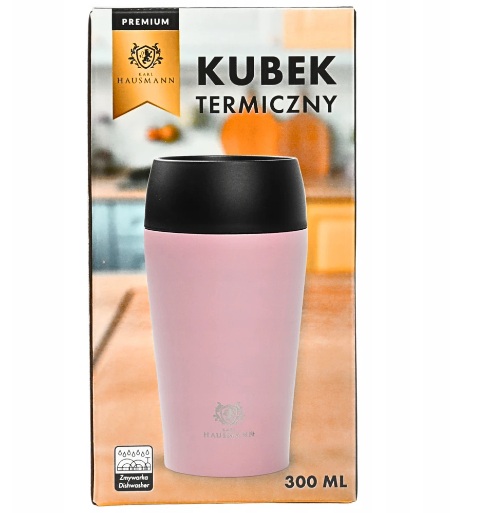 Karl Hausmann TERMINIS PUODĖLIS Termosas KARŠTI GĖRIMAI 300ml 12H-24H KAVOS ARBATA NENEKANČI