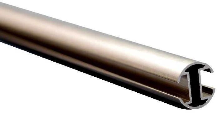 Domoletti Karnizo vamzdis ASPEN, metalinis, šv. mat. sidabro sp., 2,4 m, Ø 19 mm