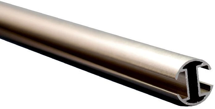 Domoletti Karnizo vamzdis ASPEN, metalinis, šv. mat. sidabro sp., 2,4 m, Ø 19 mm
