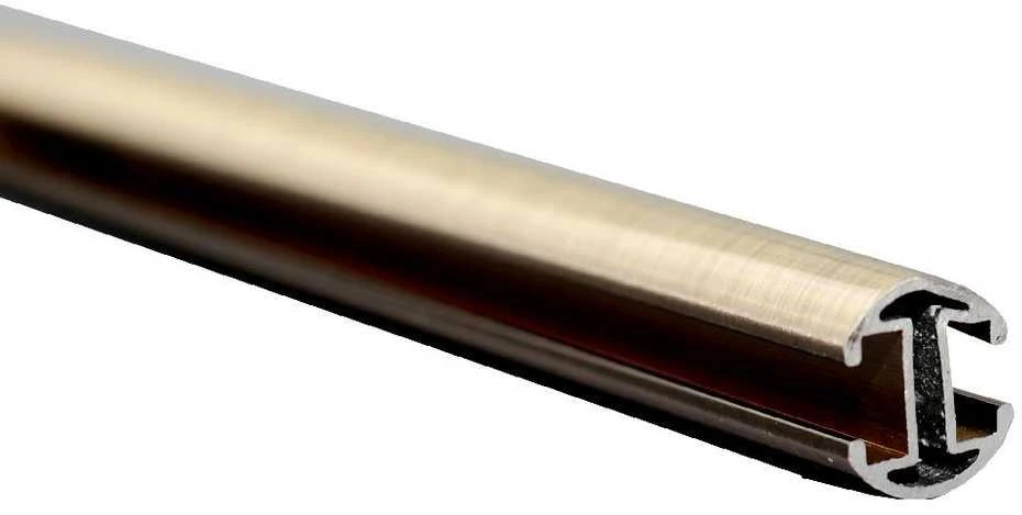 Domoletti Karnizo vamzdis ASPEN, metalinis, šv. mat. aukso sp., 2,4 m, Ø 19 mm