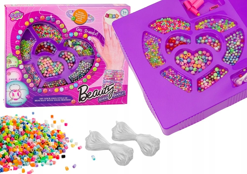 Lean Toys Spalvingų Karoliukų Rinkinys Papuošalų Gamybai