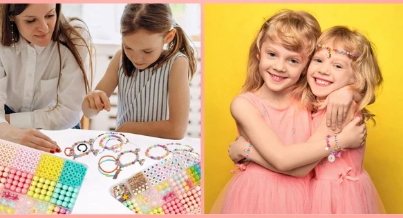 Karoliukai Purpuriniai amatų rinkinys MEGA Box 28 Cells DIY Jewelry 845vnt