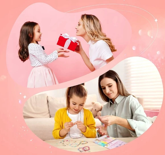 Karoliukai Purpuriniai amatų rinkinys MEGA Box 28 Cells DIY Jewelry 845vnt