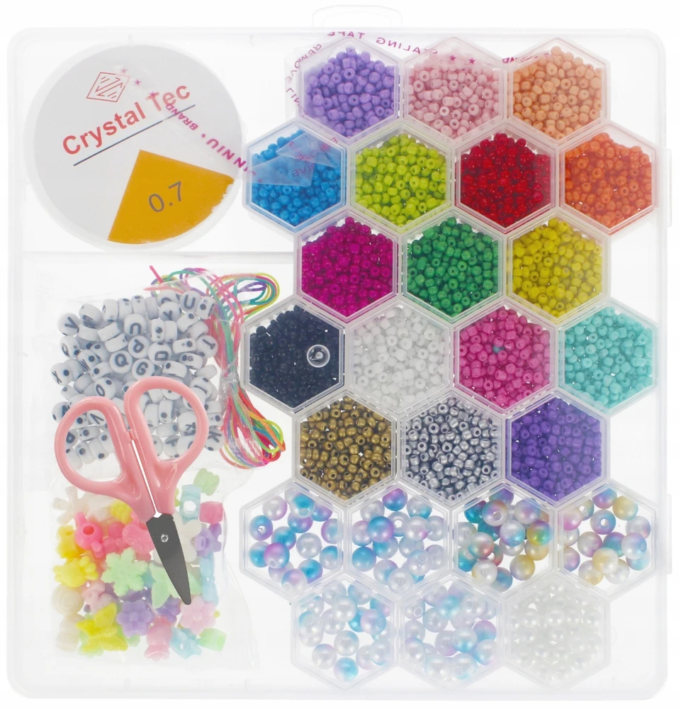 Karoliukų rinkinys papuošalų sriegimui MEGA CREATIVE 531427