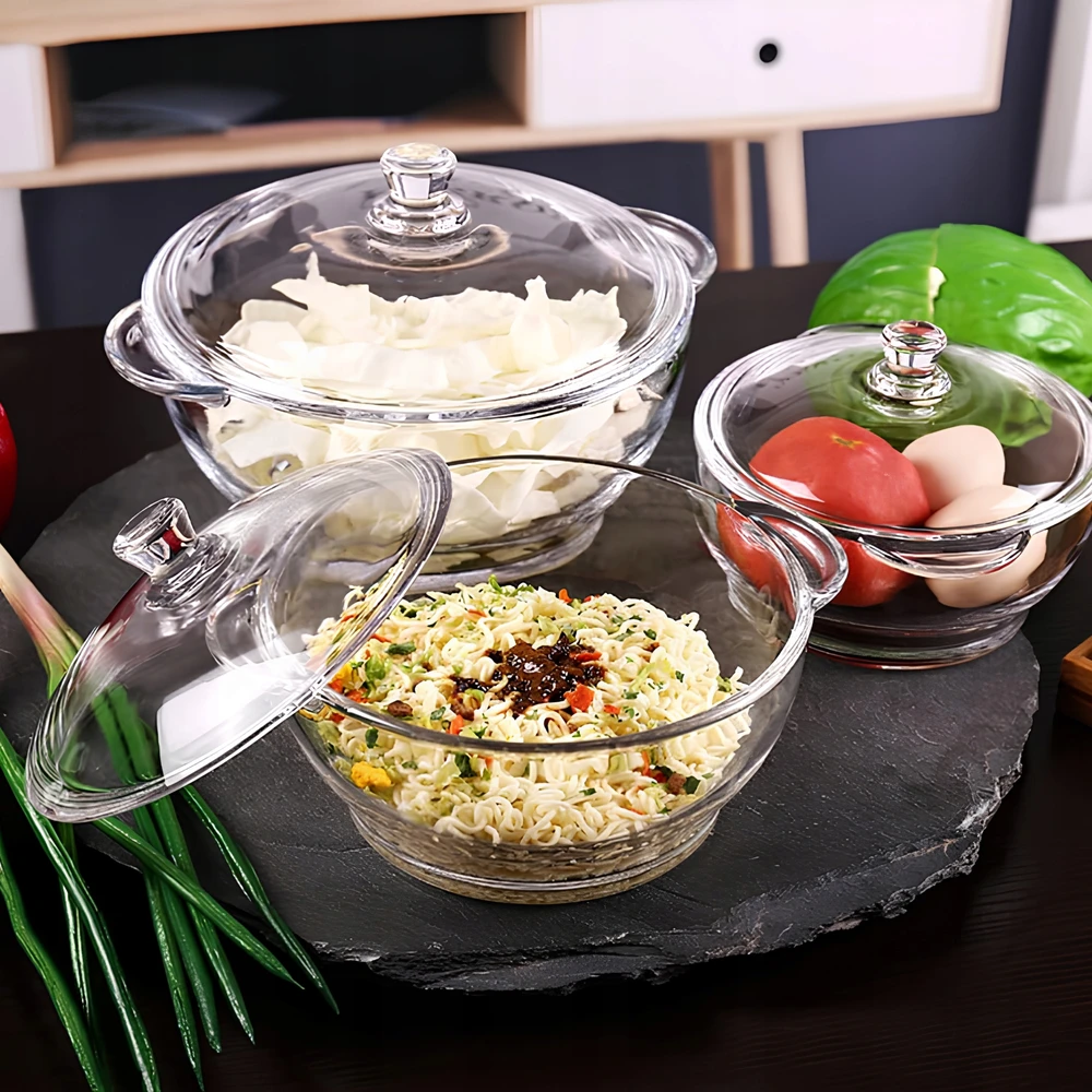 KARŠUMAI ATSPARUS STIKLINIS PUODAS SU DANGIU PIENO SRIUBOS GRŪDAI 1,5L