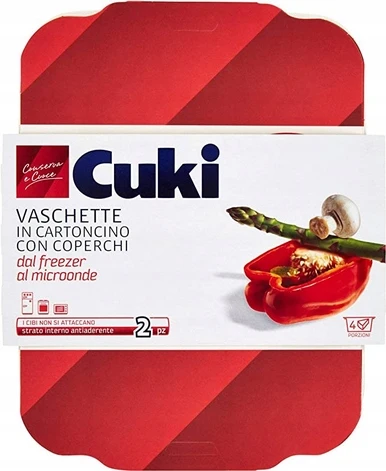Kartoniniai padėklai su dangteliais Cuki 4 vnt K1-228
