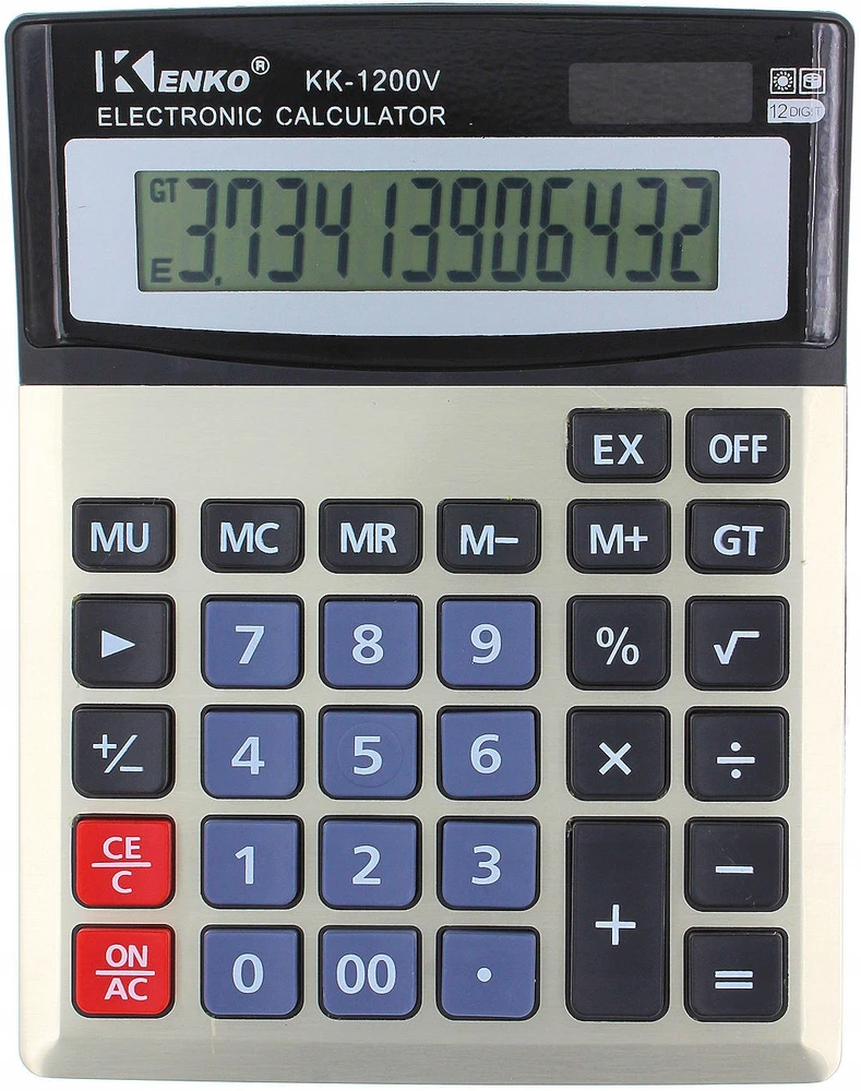 Karuida Biuro skaičiuotuvas Scientific Simple Matura 12 skaitmenų 1200V Didelis XL