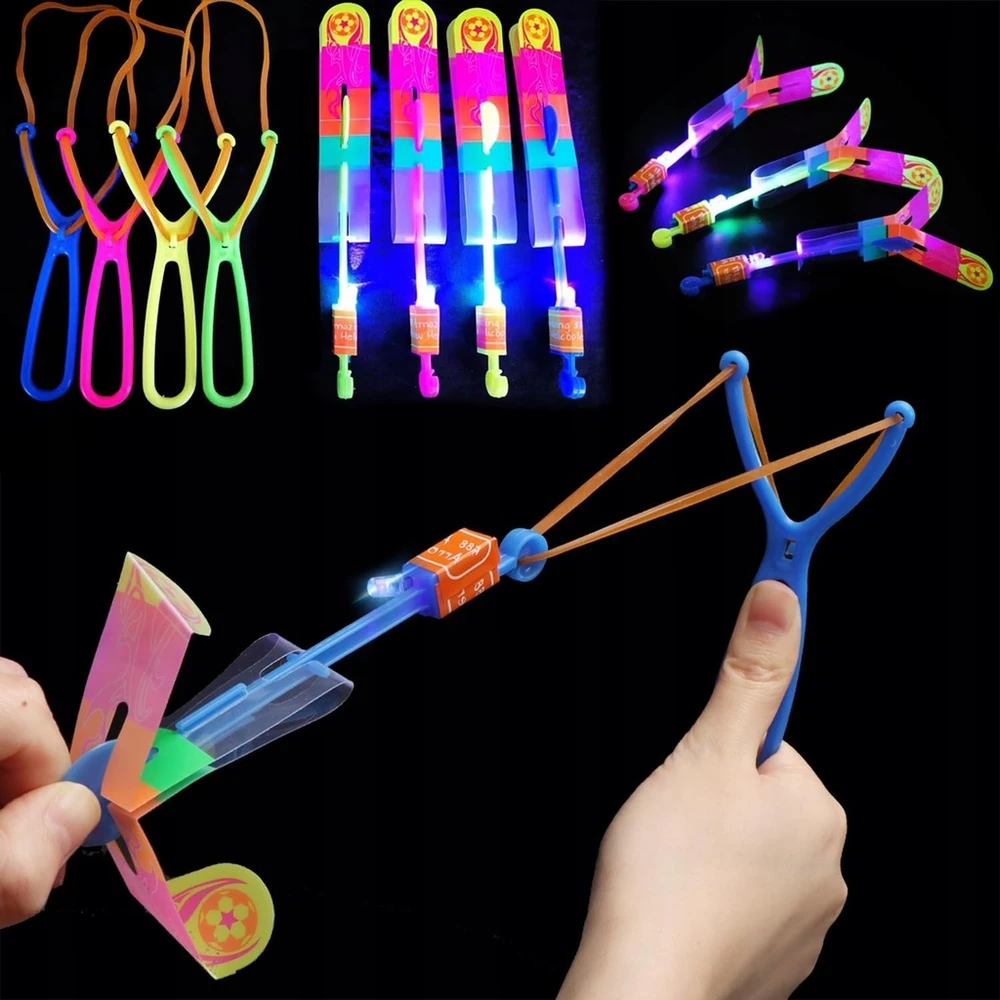 Karwil FLYING PIN WHEEL LED ŽAISLINIS PEČIŲ SRAIGTASOPTERIS SkėTIS VAIKAMS 10 vnt.