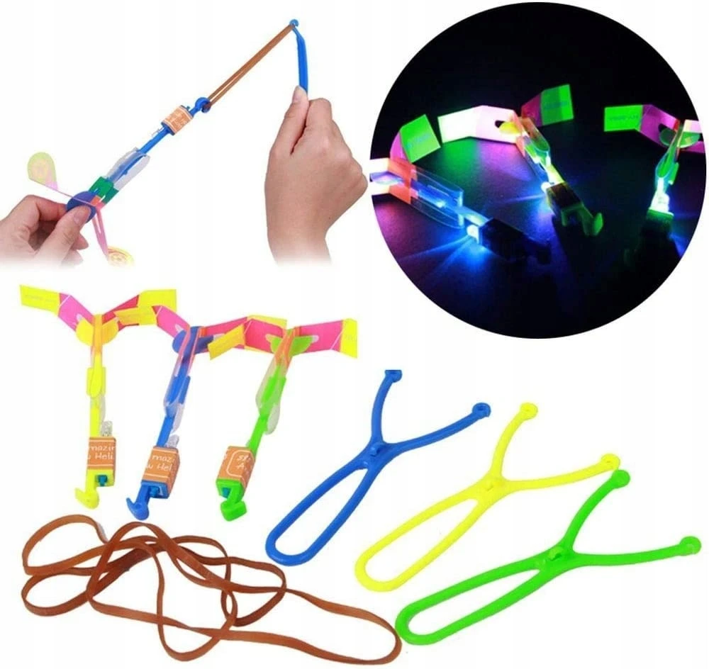 Karwil FLYING PIN WHEEL LED ŽAISLINIS PEČIŲ SRAIGTASOPTERIS SkėTIS VAIKAMS 10 vnt.