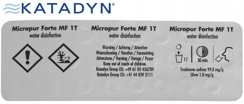 Katadyn Tabletės, Micropur, Forte, 25 tabletės