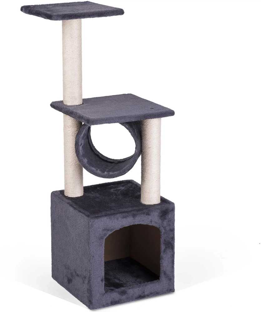 Katės draskyklė 93 cm DR-259 Pethaus su pele, pilka