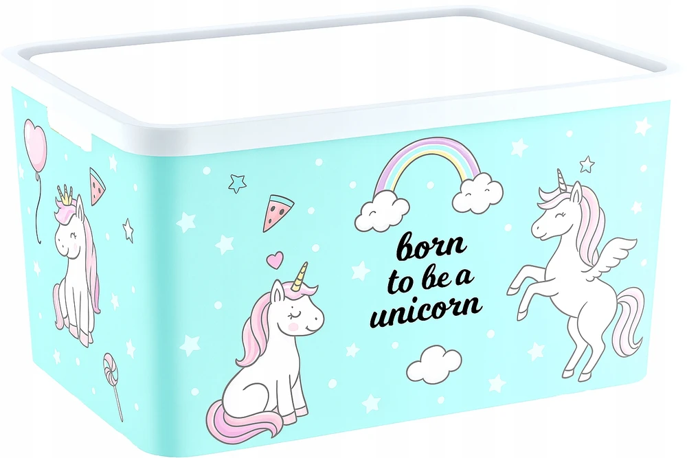 Katex Box Z Pokrywą Na Žaislai STAFI 18L Vienaragis Dziewczynka Pokój Dziecięcy