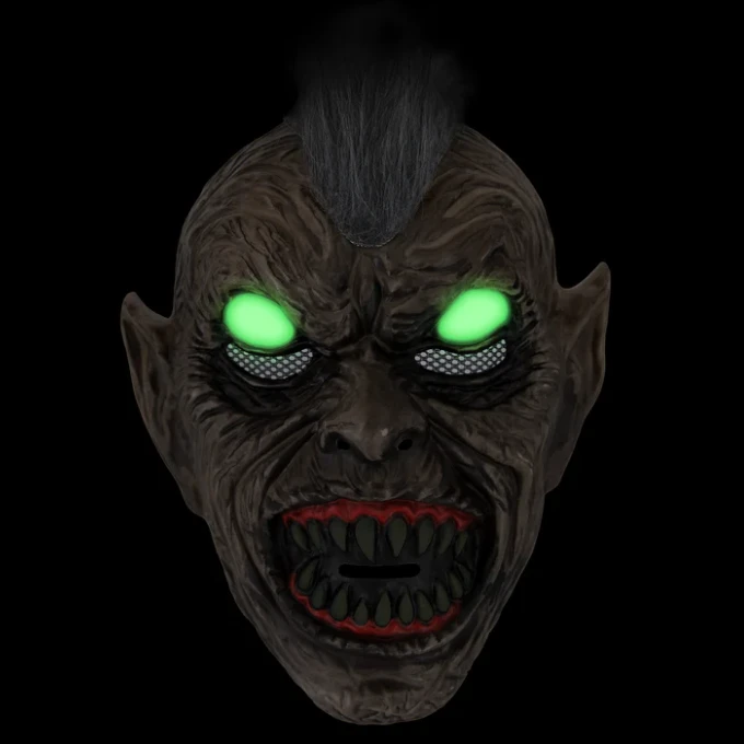 Partypal Kaukė Helovinui Goblinas tamsoje šviečiančiomis akimis