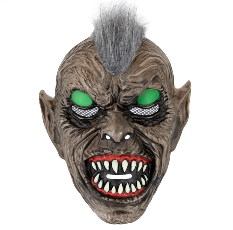 Partypal Kaukė Helovinui Goblinas tamsoje šviečiančiomis akimis