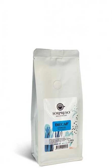 Kavos pupelės be kofeino SORPRESO Brazil Swiss water DECAF (250g)