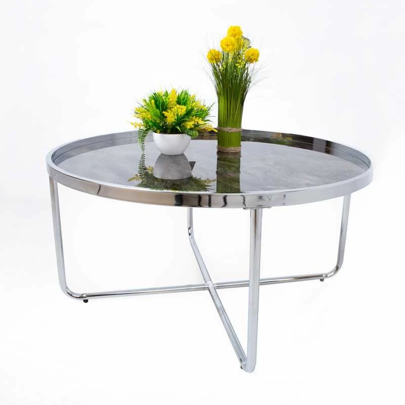 Home4You Kavos staliukas ASTOR D80xH40cm Pilka