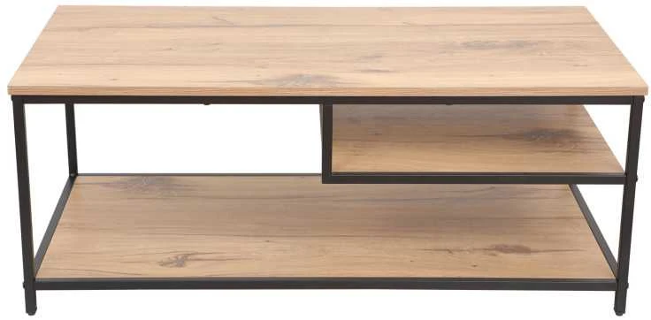 Home4You Kavos staliukas DIMITRA 100x50xH40cm Rustic/Juoda