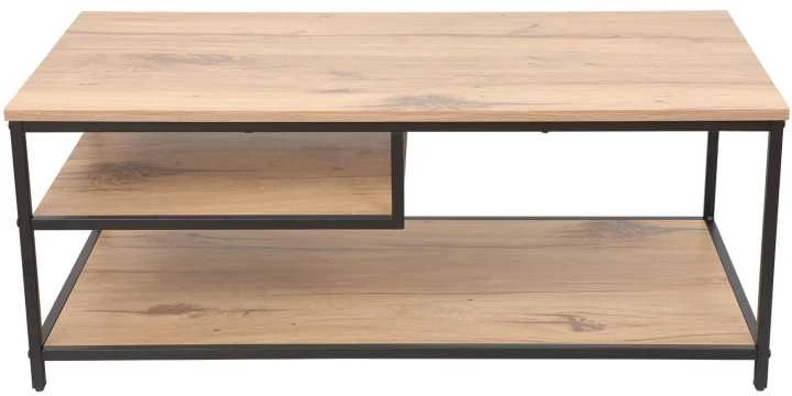 Home4You Kavos staliukas DIMITRA 100x50xH40cm Rustic/Juoda