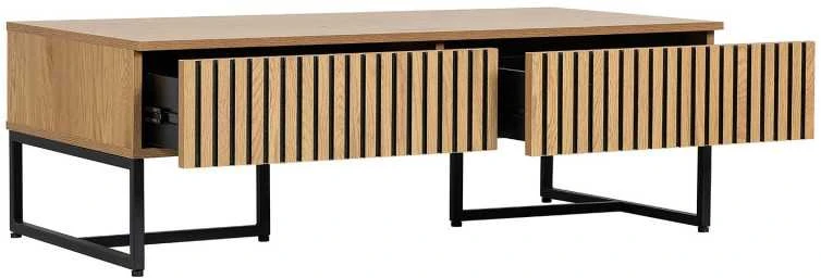 Home4You Kavos staliukas HAMPTON 120x60xH40cm Melamino Ąžuolas