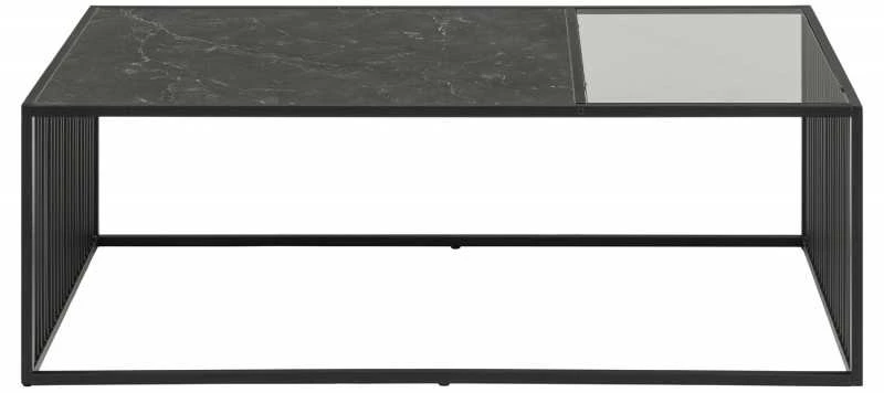 Black Red White Home4You Kavos staliukas STRINGTON 120x60xH40cm Juoda (MT_ACT/STO_STRING_120-BLACK)