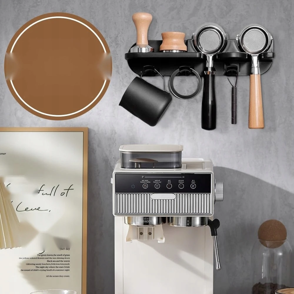 KAVOS STOTIS 58 MM ORGANIZATORIAUS PRIEDAI BARISTA ESPRESSO SIENINIS LAIKIKLIS