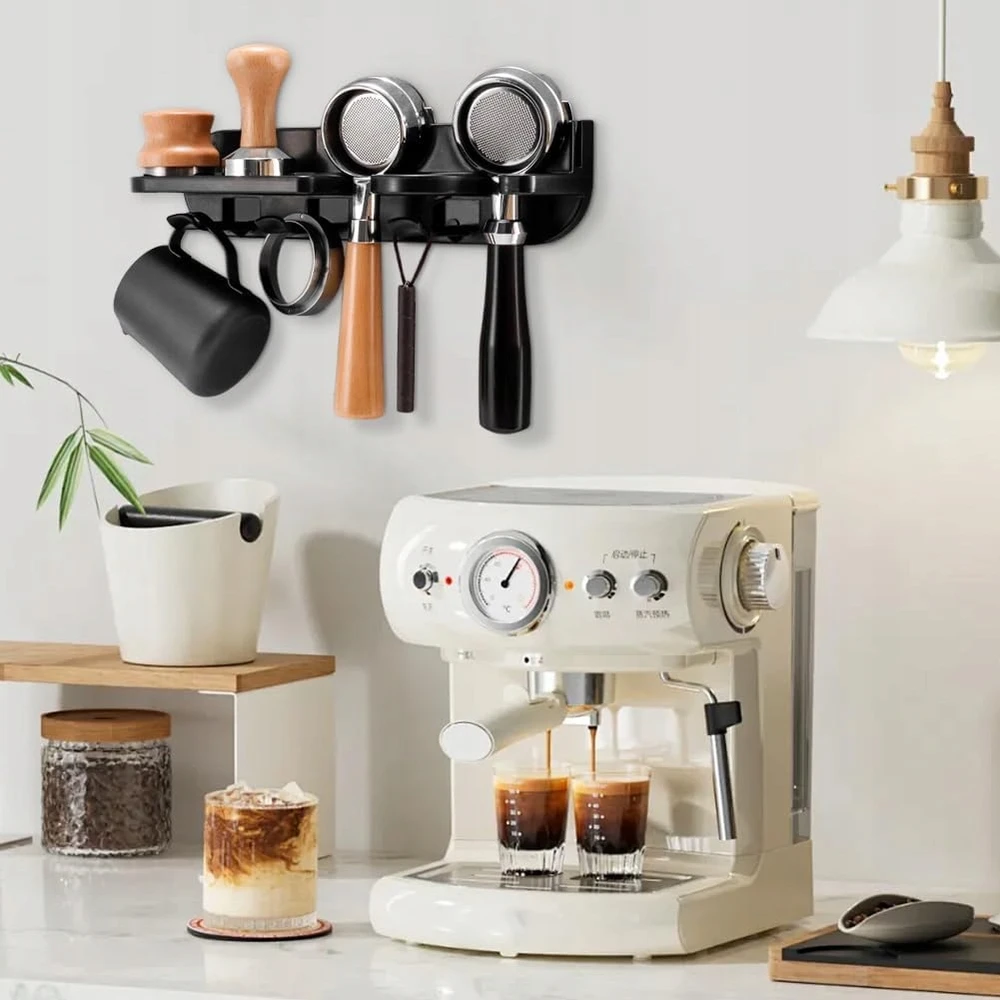 KAVOS STOTIS 58 MM ORGANIZATORIAUS PRIEDAI BARISTA ESPRESSO SIENINIS LAIKIKLIS